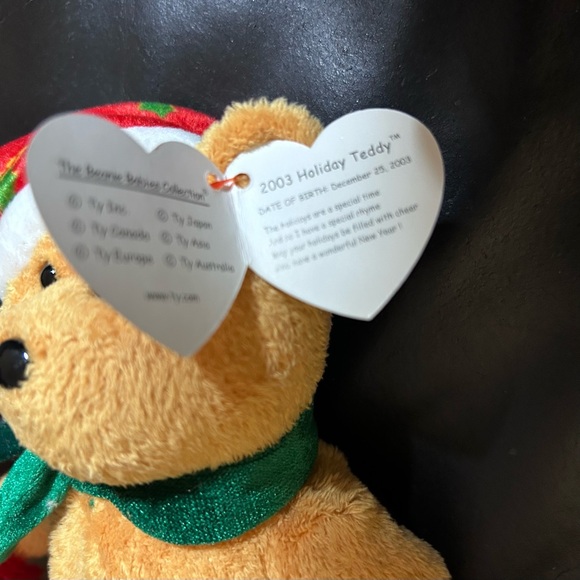 Vintage 2003 TY Beanie Babies Collection - Holiday Teddy - Picture 7 of 7